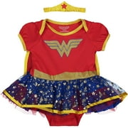 DC Comics Wonder Woman Girl's Fancy-Dress Costume for Infant, Newborn 3-6 Months