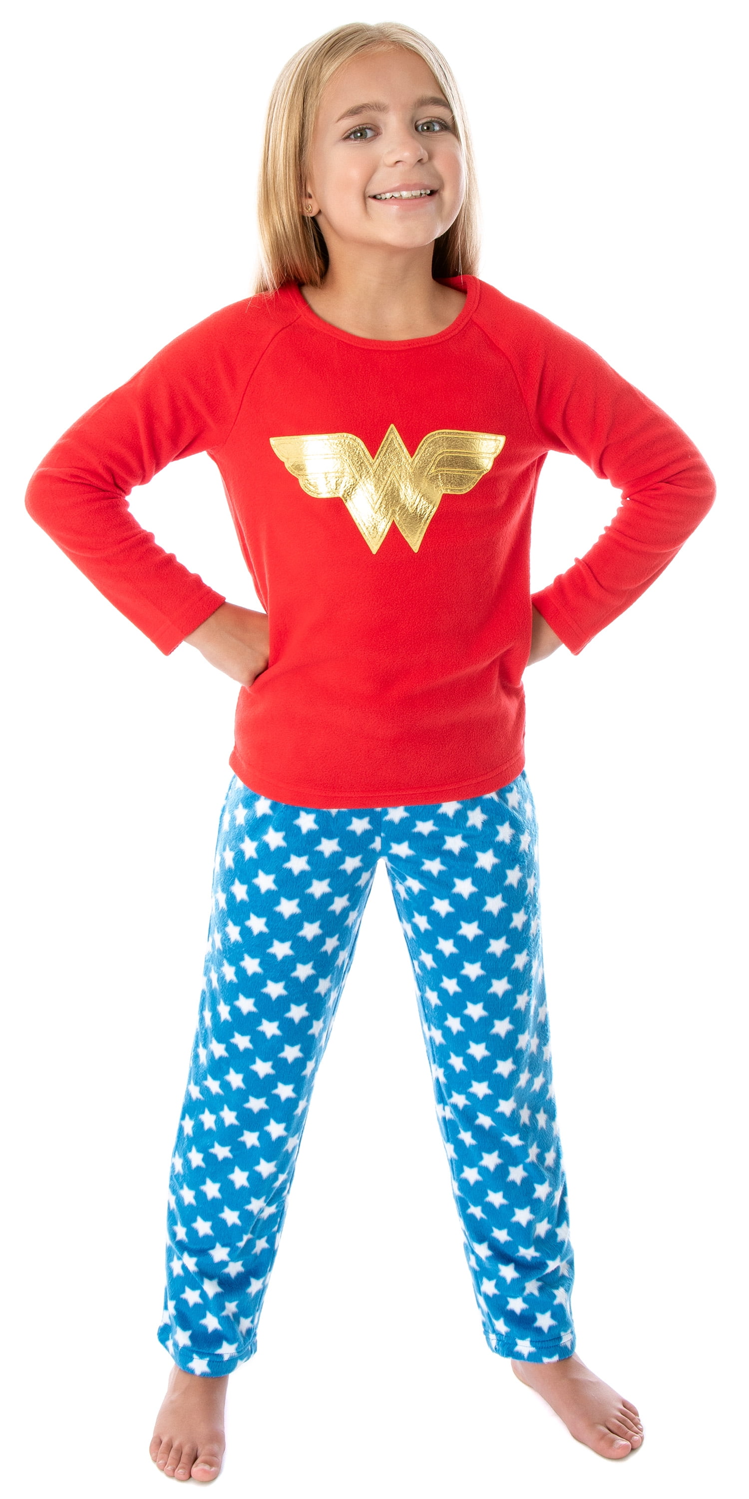 DC Comics Wonder Woman Pigiama Per Bambine - 2 Pezzi: Canotta E Pantaloncini - Set Eroina Per Ragazze (Taglia 14 Anni)