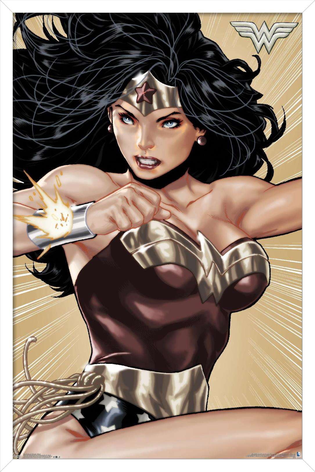 DC Comics - Wonder Woman - Hyper Wall Poster, 14.725" x 22.375", Framed