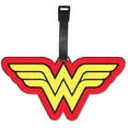 thumbnail image 1 of DC Comics Wonder Woman Logo Travel Luggage Tag With Suitcase ID Card Label, 1 of 2