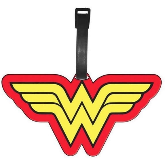 DC Comics Wonder Woman Logo Travel Luggage Tag With Suitcase ID Card Label