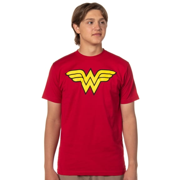 DC Comics Wonder Woman Men's Classic Superhero Logo Adult T-Shirt