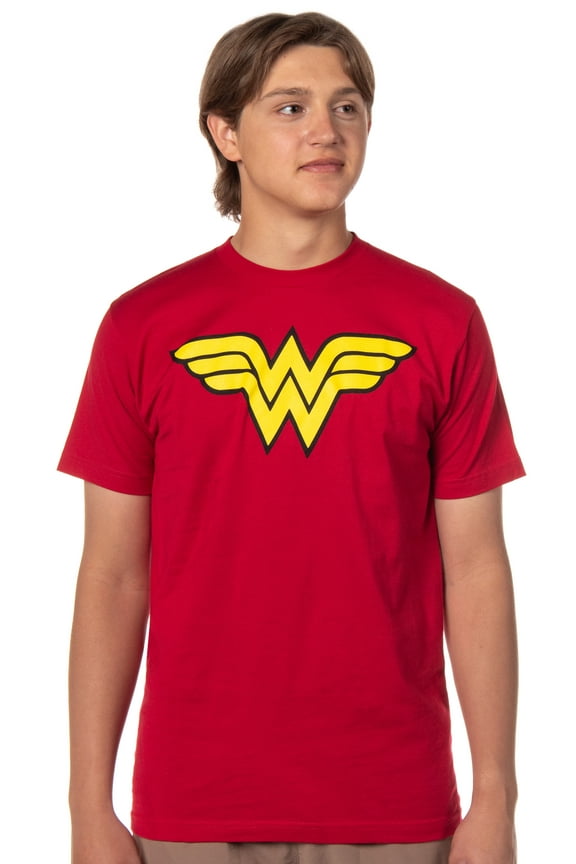 DC Comics Wonder Woman Men's Classic Superhero Logo Adult T-Shirt