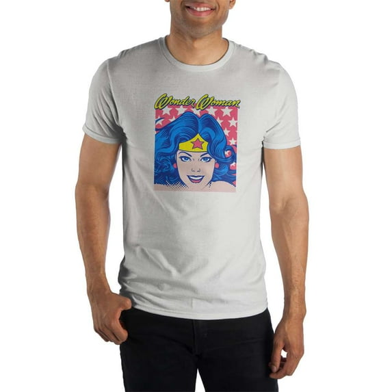 DC Comics Wonder Woman Men's White Tee Shirt T-Shirt-Medium