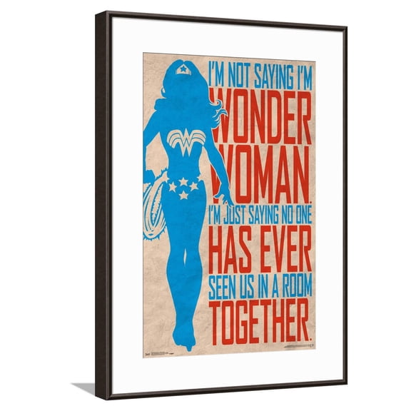 DC Comics Wonder Woman - Secret Identity Canvas Wall Poster, 14.725" x 22.375"