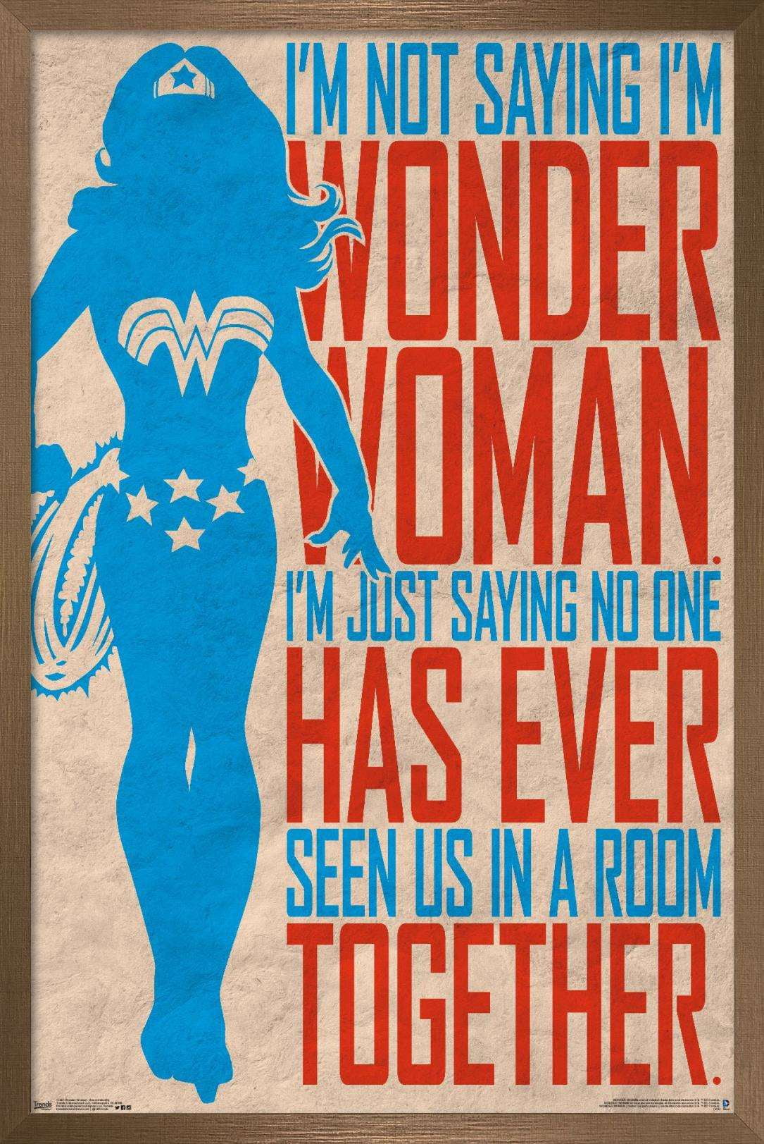 DC Comics - Wonder Woman - Secret Identity Wall Poster, 14.725" x 22.375", Framed