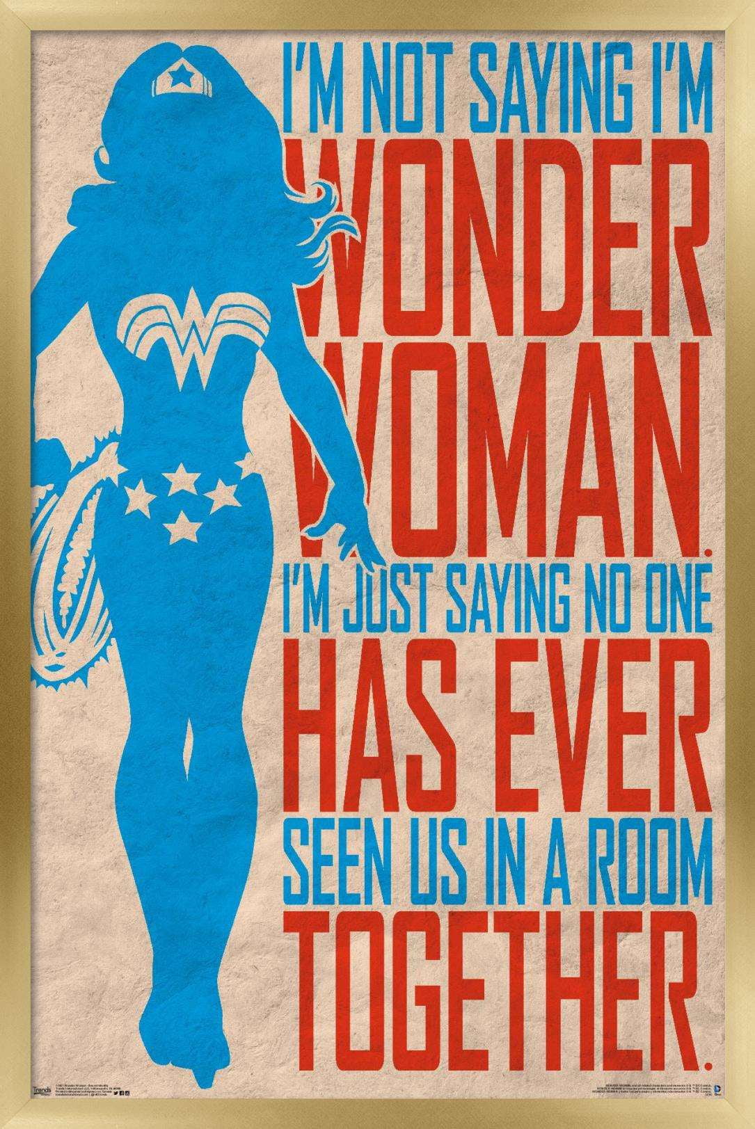 DC Comics - Wonder Woman - Secret Identity Wall Poster, 14.725" x 22.375", Framed