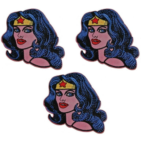 DC Comics Wonder Woman Set Of Three Embroidered 3" Tall Patches