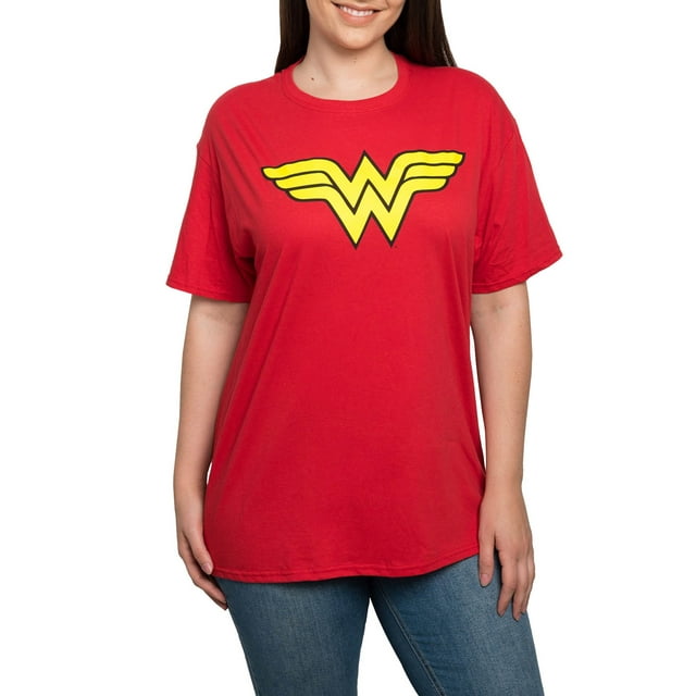 DC Comics Wonder Woman Short Sleeve T-Shirt Red (Women's Plus)