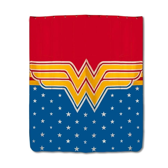 DC Comics Wonder Woman Stars Shower Curtain