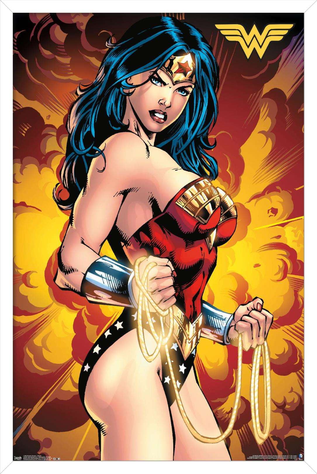 DC Comics - Wonder Woman - Vibrant Wall Poster, 22.375" x 34", Framed