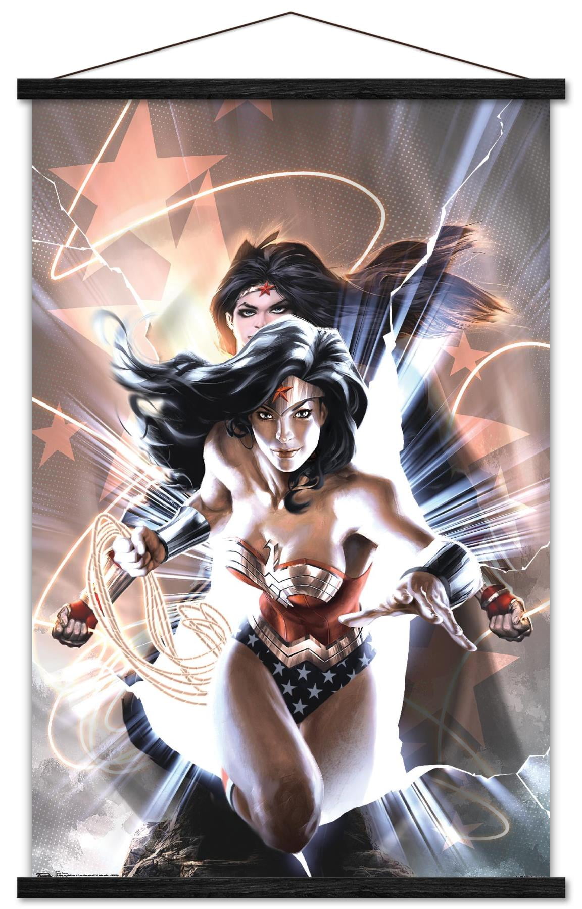DC Comics - Wonder Woman Wall Poster with Wooden Magnetic Frame, 22.375" x 34"