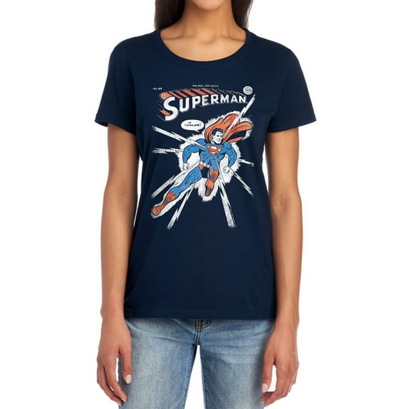 DC Cover Me Women's T Shirt, Navy, Large