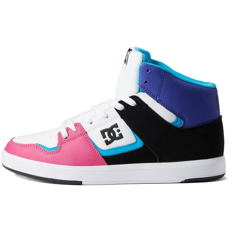Original DC Cure High Top Sneaker Size 7.5 Black White Purple Walmart