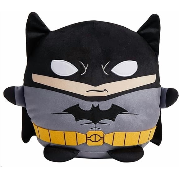 DC Cuutopia Batman Plush Toy, Super Hero Soft Rounded Pillow Doll