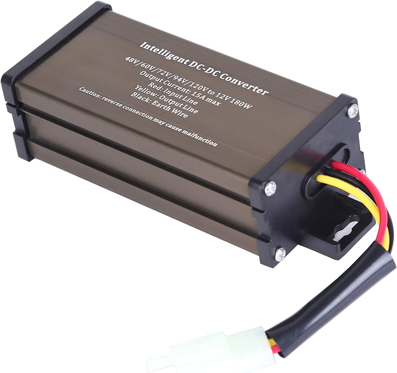 DC-DC 120V 108V 96V 84V 72V 60V 48V Volt Voltage to 12V Step Down Voltage Reducer Regulator 180W 15A