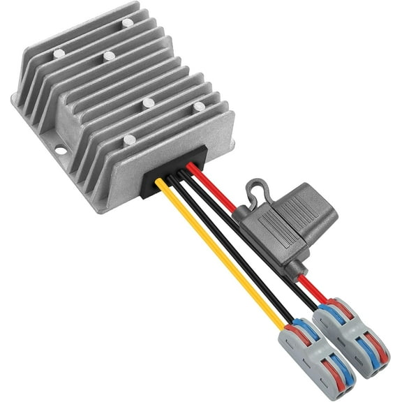 DC/DC Buck Power Supply 30-90V to 24V, 24V20A Fused Voltage Converter 480W MAX Power Transformer Waterproof Step Down Module for Automotive,Boat Dock, Instruments.
