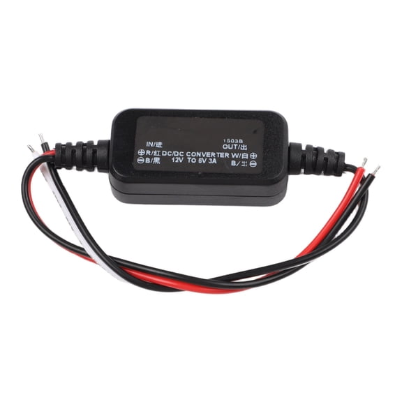 DC-DC Step Down Converter 12V To 6V 3A 18W Power Supply Module IP67 Waterproof for Voltage Reducer For Automotive Marine LED Light Strips GPS Devices Industrial Systems Black