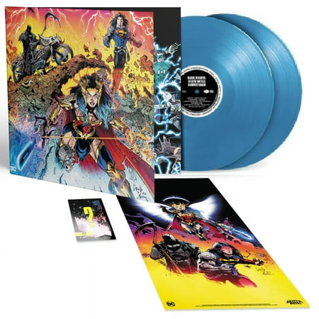 DC Dark Nights Death Metal Soundtrack Exclusive Blue 2xLP Vinyl With Exclusive Variant Cover
