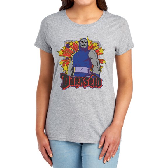 DC Darkseid Stars Women's T Shirt, Athletic Heather, Small
