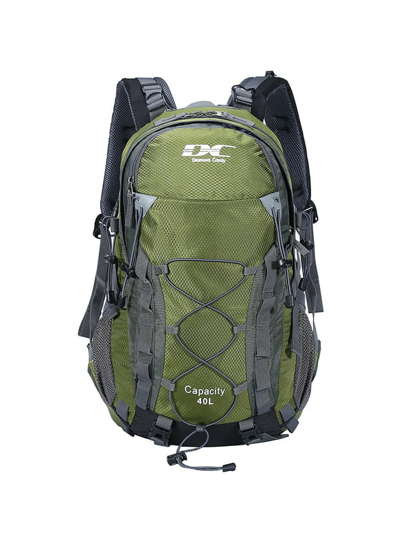 DC Diamond Candy Hiking Backpack for Men and Women, 44L Lightweight Day Pack for Travel Camping