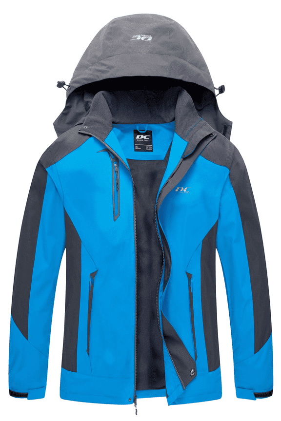 Diamond Candy Men's Hooded Waterproof Jacket Lightweight Rain Jacket Outdoor Casual Sportswear
