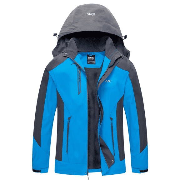 Diamond Candy Men's Hooded Waterproof Jacket Lightweight Rain Jacket Outdoor Casual Sportswear
