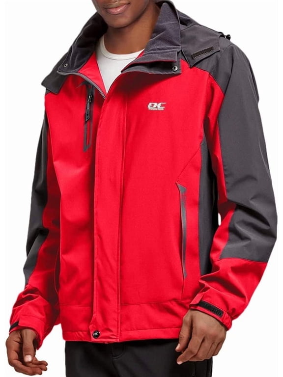 Diamond Candy Men's Hooded Waterproof Jacket Lightweight Rain Jacket Outdoor Casual Sportswear
