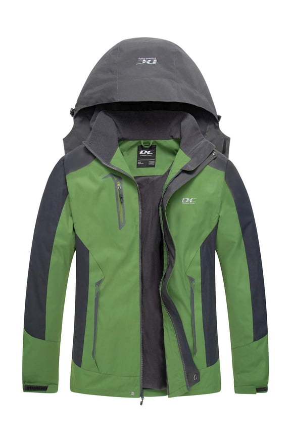 Diamond Candy Men's Hooded Waterproof Jacket Lightweight Rain Jacket Outdoor Casual Sportswear