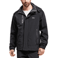 thumbnail image 1 of Diamond Candy Men's Hooded Waterproof Jacket Lightweight Rain Jacket Outdoor Casual Sportswear, 1 of 7