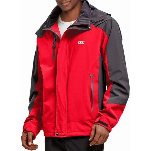 Diamond Candy Men's Hooded Waterproof Jacket Lightweight Rain Jacket Outdoor Casual Sportswear