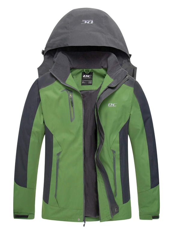 Diamond Candy Men's Hooded Waterproof Jacket Lightweight Rain Jacket Outdoor Casual Sportswear