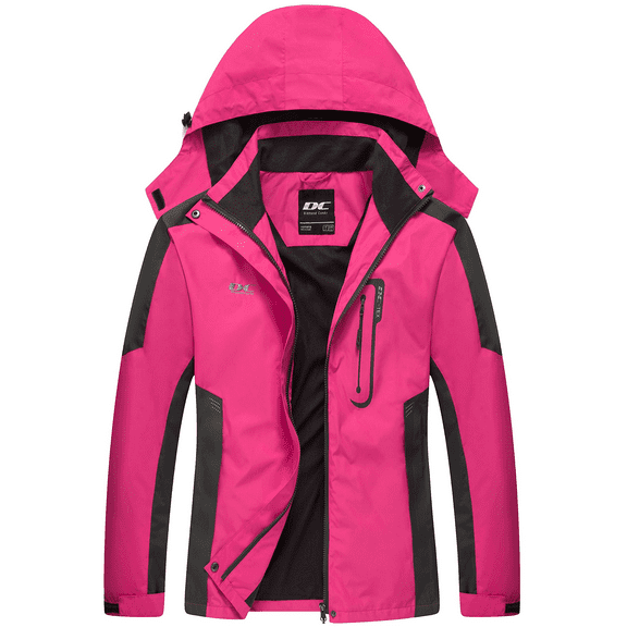 Diamond Candy Waterproof Rain Jacket Women Lightweight Outdoor Raincoat Hooded for Hiking