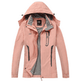 thumbnail image 1 of Diamond Candy Waterproof Rain Jacket Women Lightweight Outdoor Raincoat Hooded for Hiking, 1 of 4