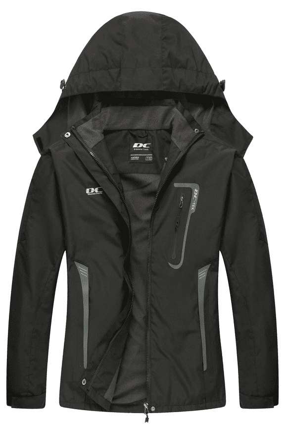 Diamond Candy Waterproof Rain Jacket Women Lightweight Outdoor Raincoat Hooded for Hiking