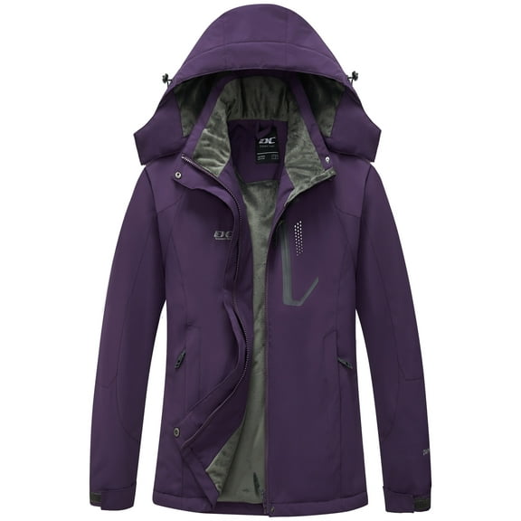 Diamond Candy Women's Winter Ski Jacket Hooded Windproof Warm Jackets Snow Waterproof Rain Coat