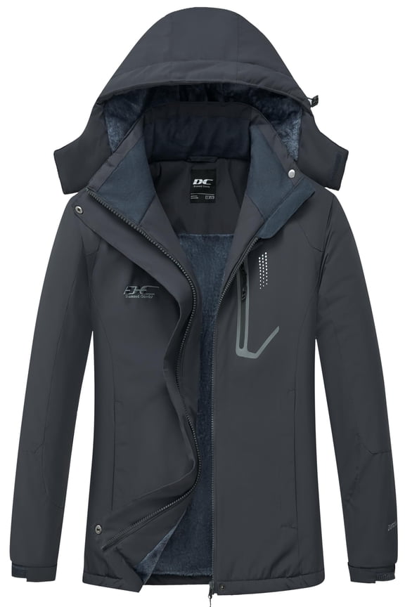 Diamond Candy Women's Winter Ski Jacket Hooded Windproof Warm Jackets Snow Waterproof Rain Coat