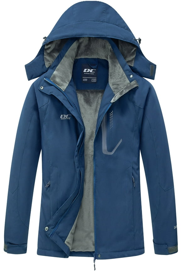 Diamond Candy Women's Winter Ski Jacket Hooded Windproof Warm Jackets Snow Waterproof Rain Coat