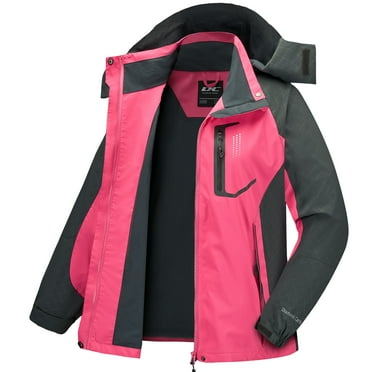 DC Diamond Candy Womens Rain Jacket Waterproof Coat with Hood Windproof Lightweight Hiking Jackets