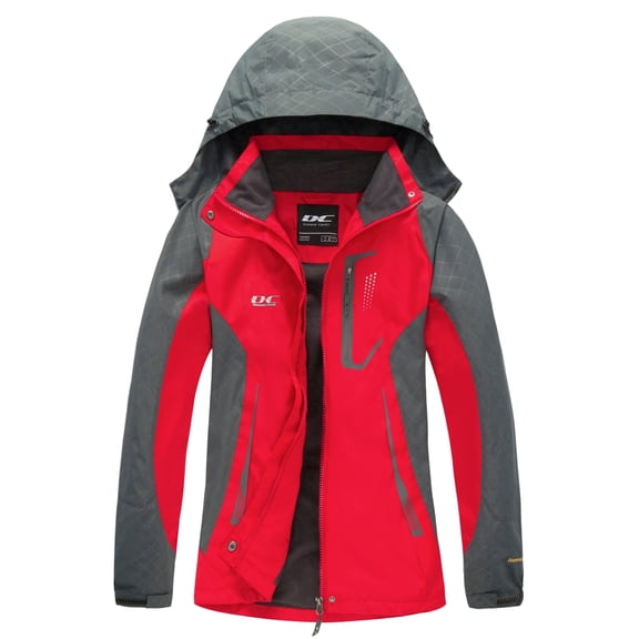 Diamond Candy Women's Waterproof Rain Jacket with Hood Windproof Raincoat Lightweight Lined Jacket for Outdoor hiking