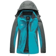 DC Diamond Candy Womens Rain Jacket Waterproof Coat with Hood Windproof Lightweight Hiking Jackets