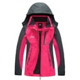 thumbnail image 1 of Diamond Candy Women's Waterproof Rain Jacket with Hood Windproof Raincoat Lightweight Lined Jacket for Outdoor hiking, 1 of 8