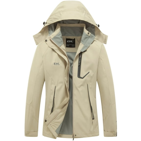 Diamond Candy Women's Waterproof Rain Jacket with Hood Windproof Lightweight Outdoor Raincoat for hiking skiing