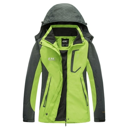 Diamond Candy Women's Waterproof Rain Jacket with Hood Windproof Lightweight Outdoor Raincoat for hiking skiing