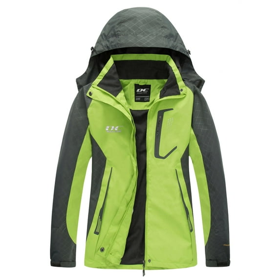 Diamond Candy Women's Waterproof Rain Jacket with Hood Windproof Lightweight Outdoor Raincoat for hiking skiing
