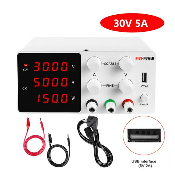DC Digital Switching Power Supply 120-V 3A 30V 10A Voltage Regulators Lab Adjustable Input AC 110-V 220-V Power Source ,Low-loss