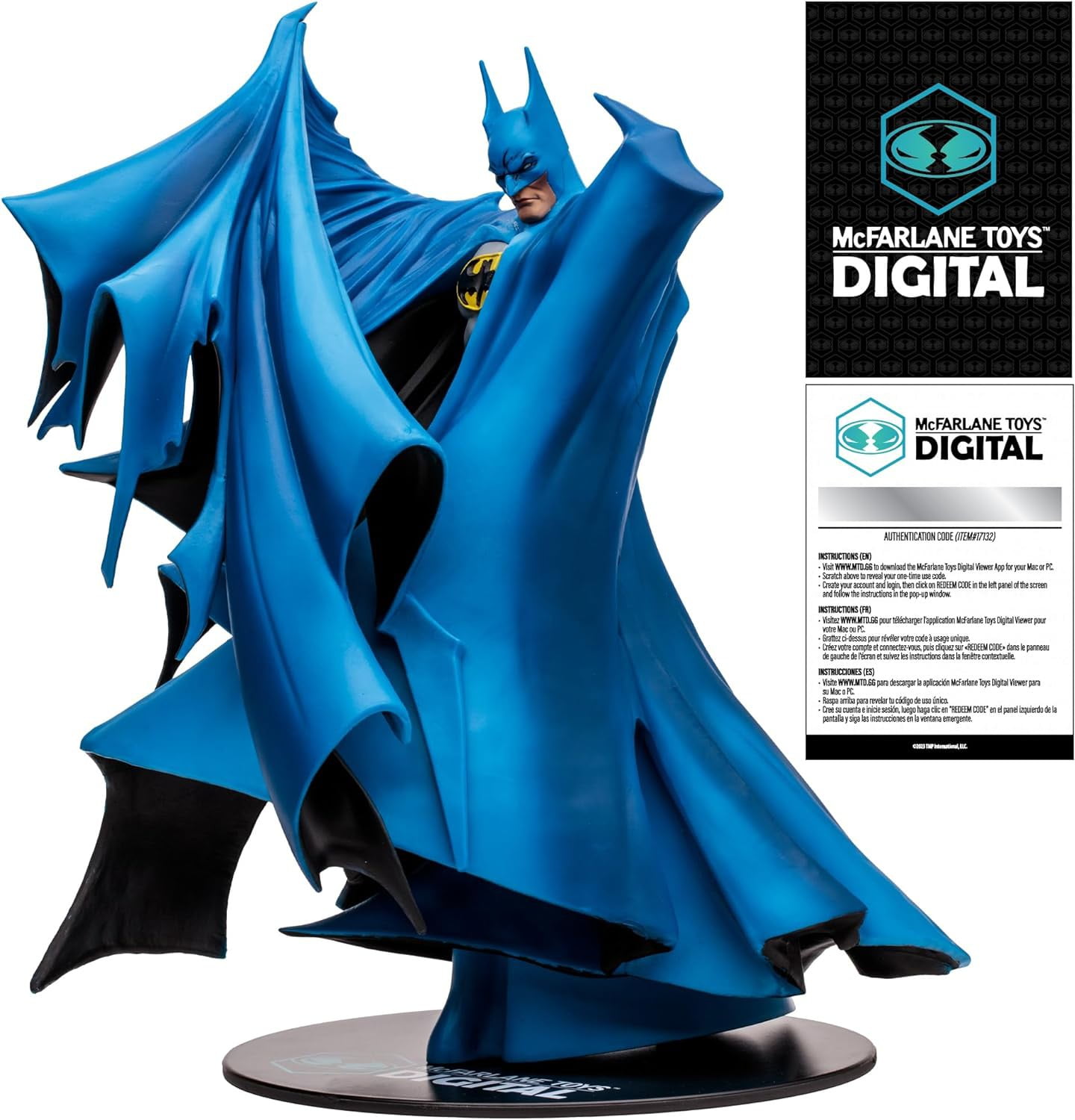 DC Direct 12 Inch Statue Figure Posed 1/8 Scale - Batman Blue Cape by Todd McFarlane Digital
