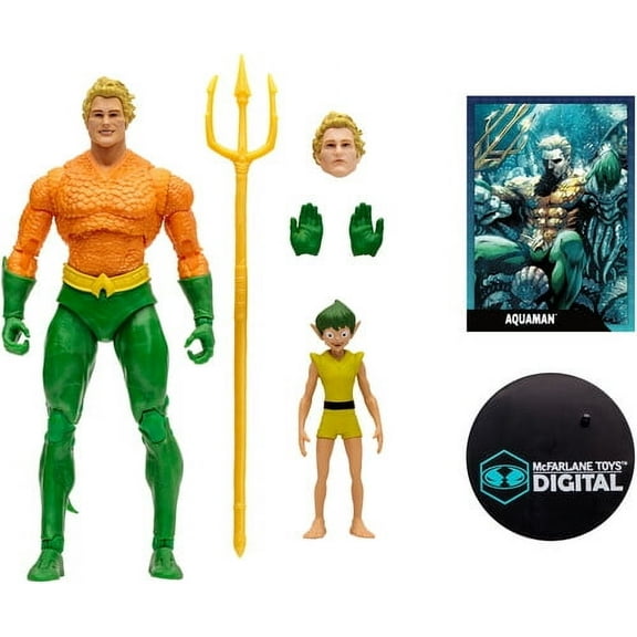 DC Direct - DC Classics - 7" Aquaman Action Figure with McFarlane Toys Digital Collectible, McFarlane Toys, Gifts