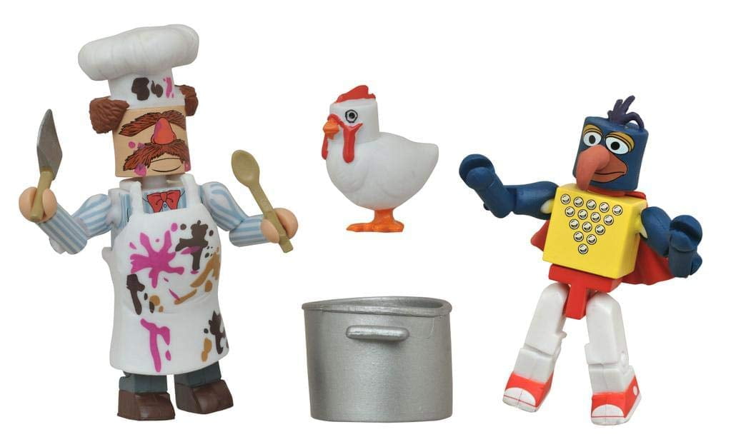 DC Direct Muppets Minimates Series 1 2-Pack: Stunt Show Gonzo & "Batter Damaged" Swedish Chef