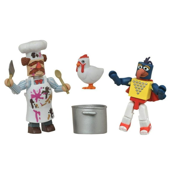 DC Direct Muppets Minimates Series 1 2-Pack: Stunt Show Gonzo & "Batter Damaged" Swedish Chef